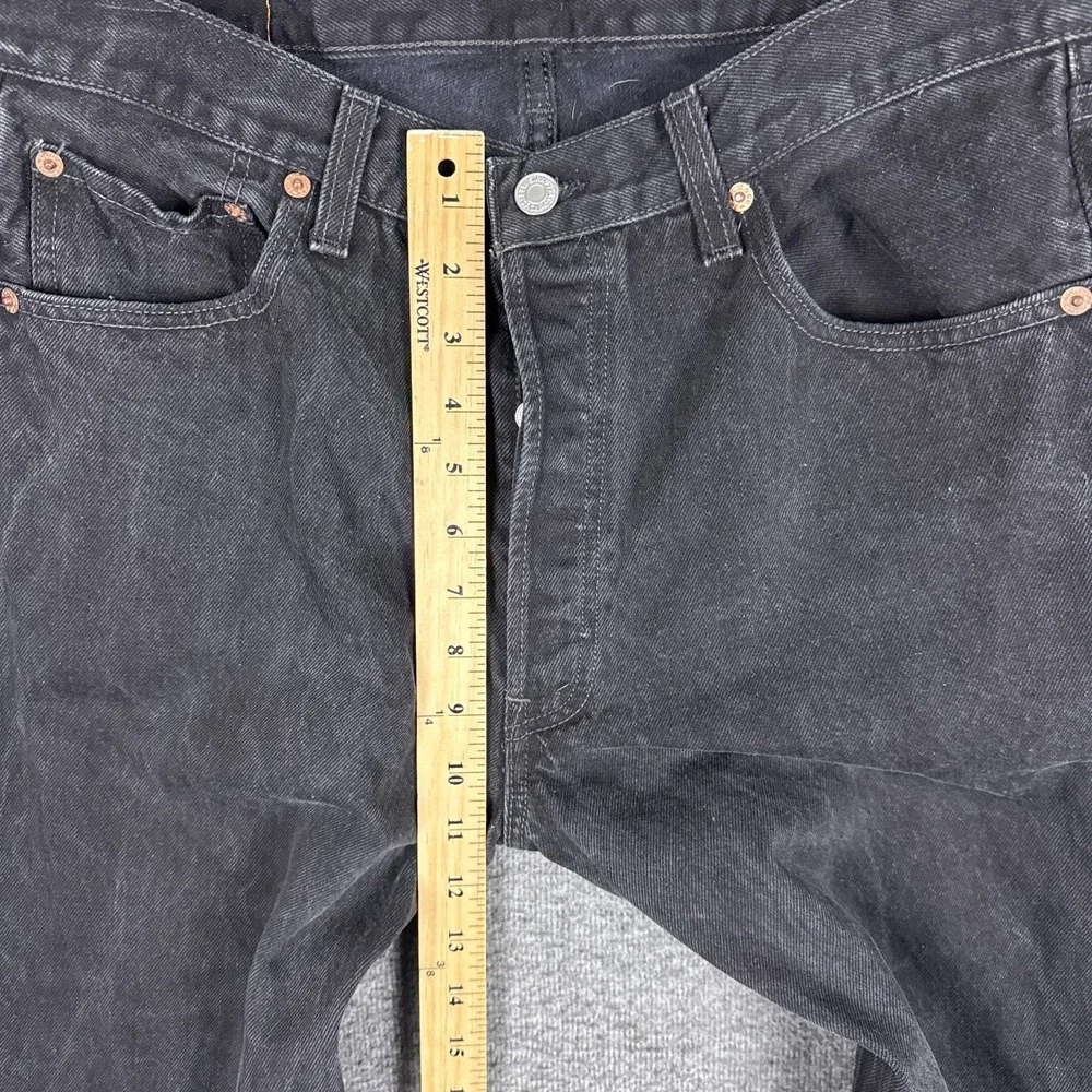 Vintage Levis 501 Jeans Mens 34x34 Black Denim Straight Leg Button Fly USA‎ 90s